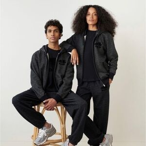 Roots black pepper zip hoodie - gender free XS